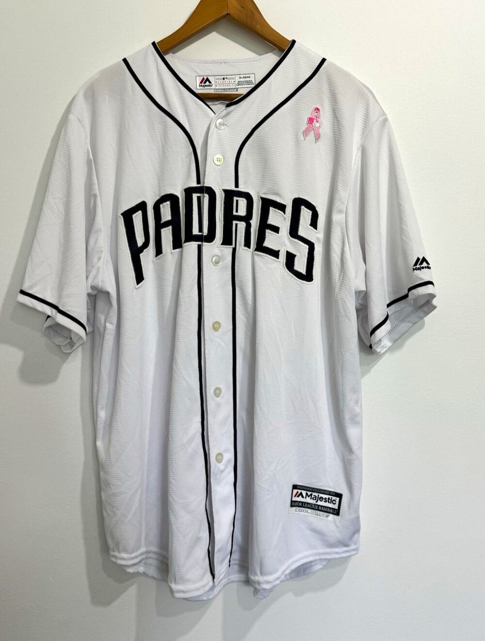 Majestic San Diego Padres Oto #1 Cool Base MLB Button Jersey White/Black XL#1073